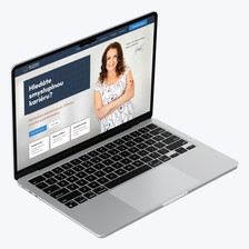 Web Ing. Renaty Vyoralové na notebooku
